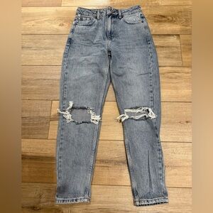 Topshop Blue Distressed Women Jeans